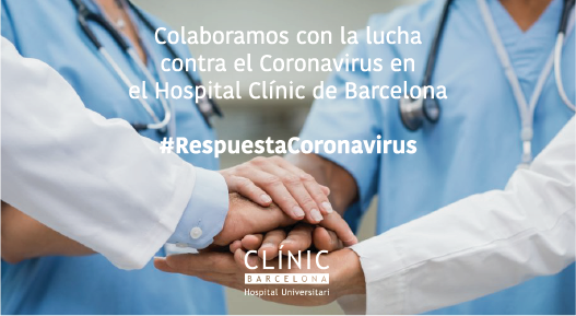 Colaboramos con un donativo para la lucha contra el Coronavirus en el Hospital Clínic de Barcelona